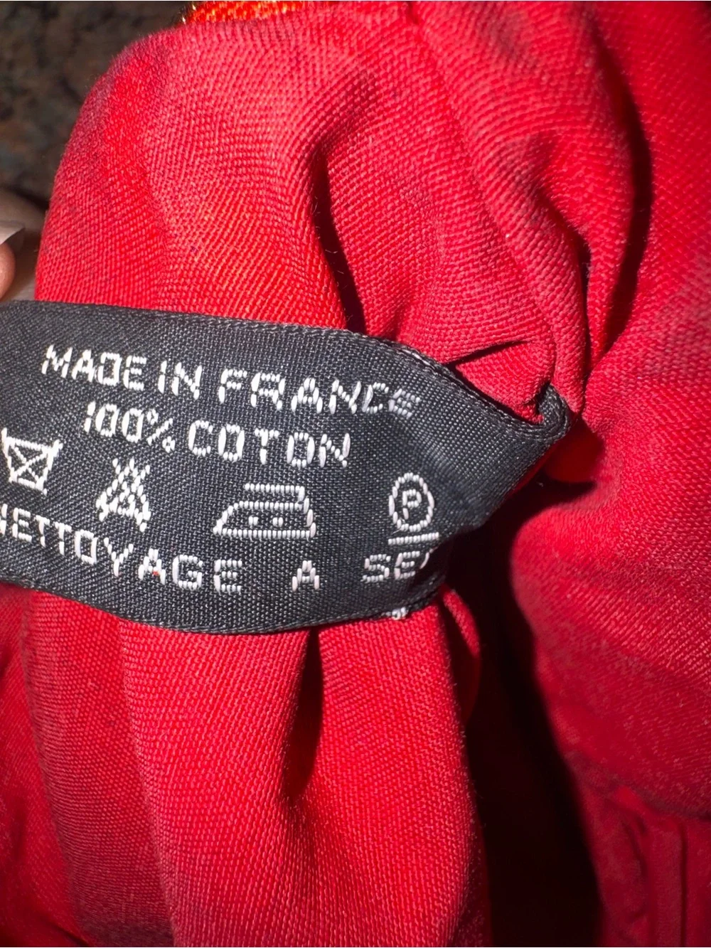 Hermès Bolide Cotton Canvas Cosmetic Pouch - Red ✅AUTHENTIC✅